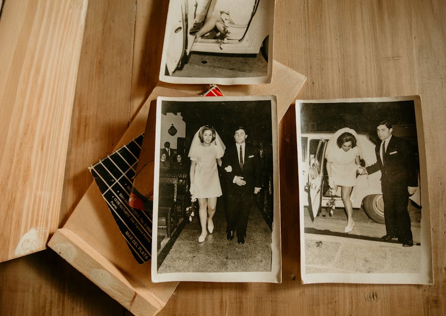 Beautifully bound wedding photo album